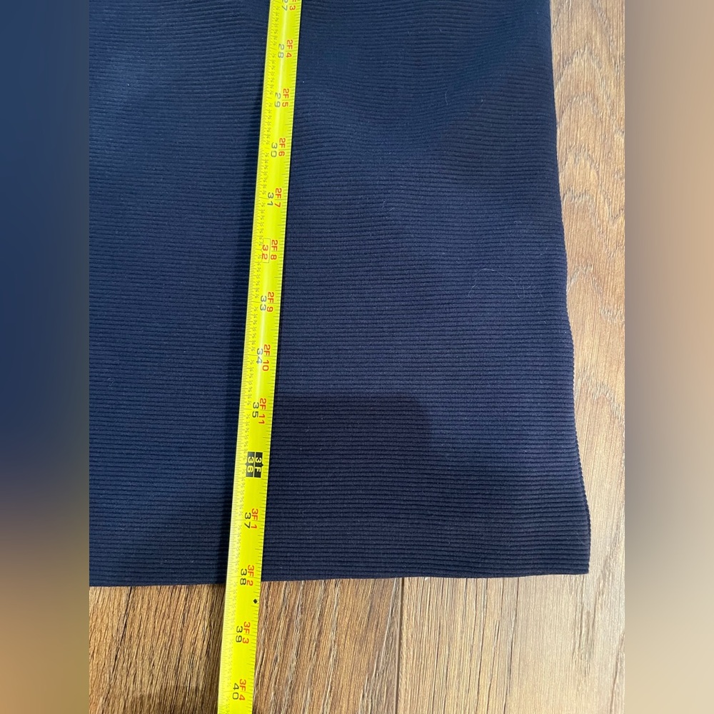 NWT! Boden Navy Ribbed Brontë Ottoman V Neck Knee Length Dress 3/4 Sleeve Sz 12 - Picture 9 of 11